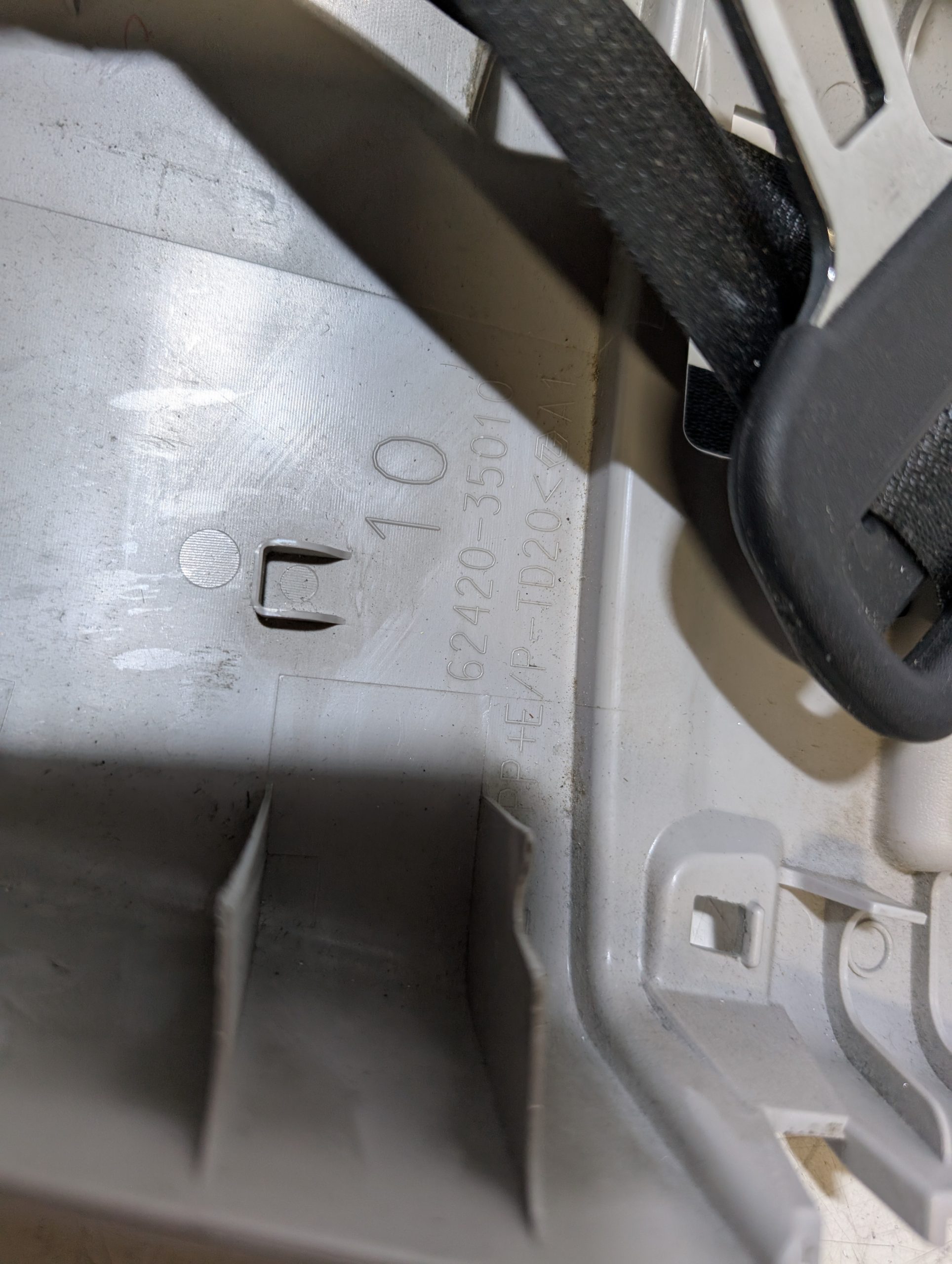 OEM 2014-2024 Toyota 4Runner 4.0L Front Left Pillar Trim W/ Seat Belt - Image 4