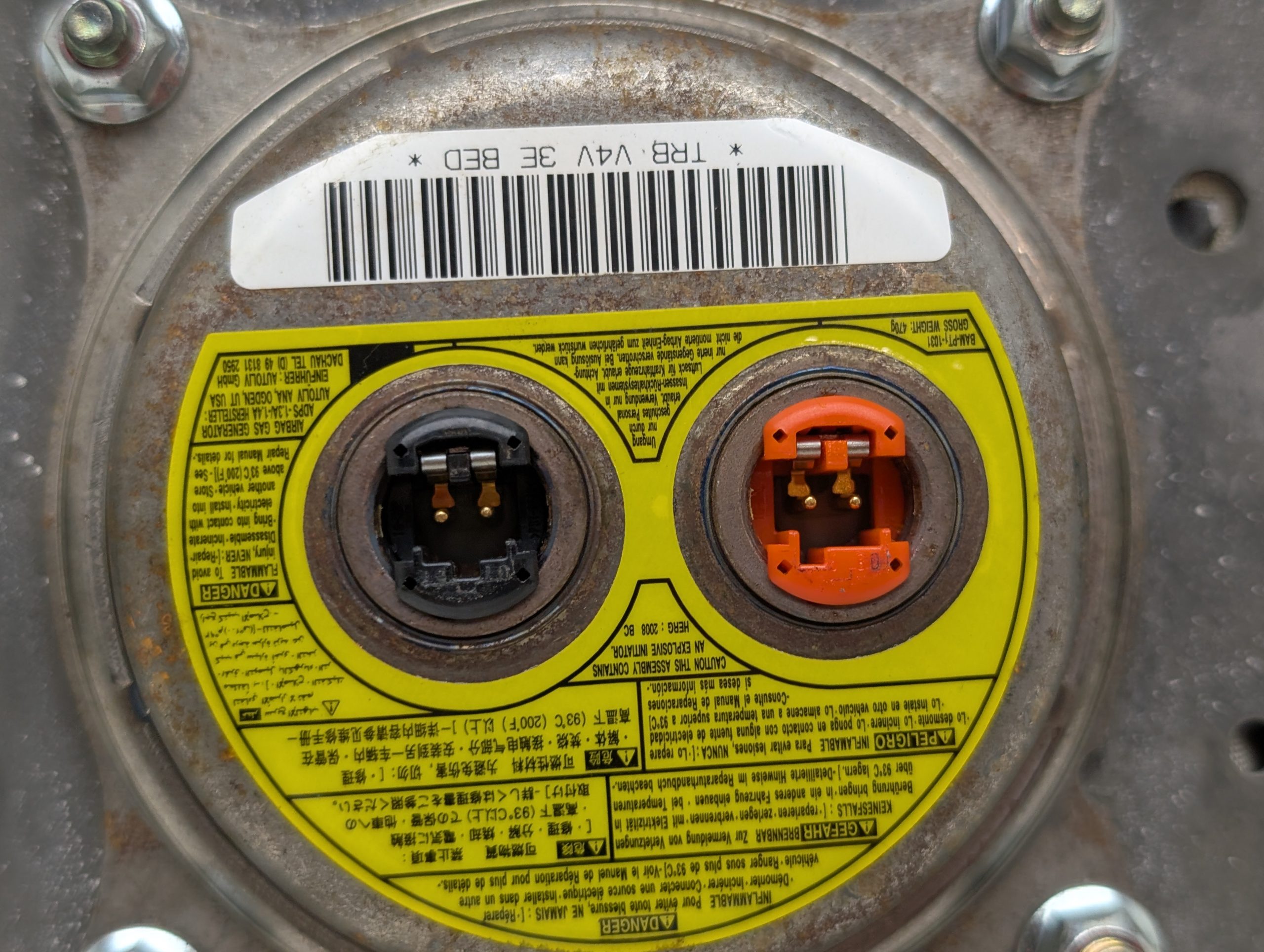 OEM 2008 Toyota Avalon Steering Wheel Air Bag - Image 4