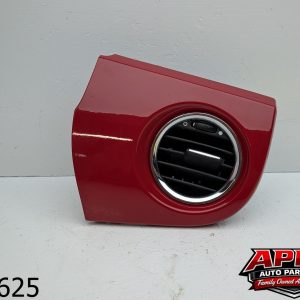 OEM 2012 Fiat 500 DASH LEFT DRIVER AIR VENT GRILL DUCT OUTLET W/ TRIM BEZEL RED