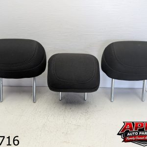 OEM 2015 Chrysler 200 2.4L Black Cloth Rear Headrest Set of 3 Head Rests Fabric