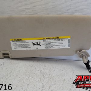 OEM 2015 Chrysler 200 2.4L Passenger Side Sun Visor W/Light