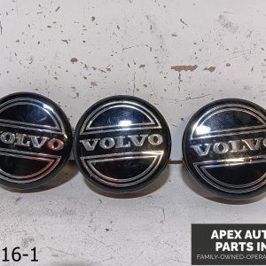 OEM 2003-2006 Volvo XC90 2.5L BLACK CENTER WHEEL HUB CAPS COVER LOGO RIMS 3 Pc