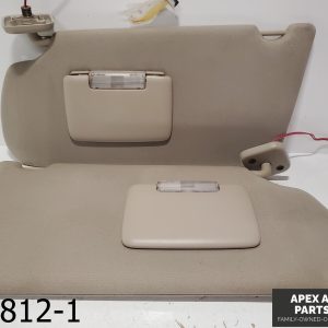 OEM 2010 Ford Flex 3.5L Sun Visor Set with Covered Lighted Mirrors & Homelink