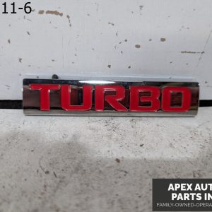 OEM 2018 Chevrolet Sonic 1.4L Rear Trunk Turbo Emblem Badge Chrome Red 94550817