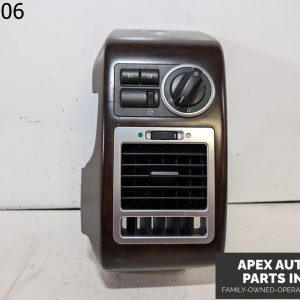 OEM 2003 Range Rover 4.4L Left Dash HVAC Vent Wood Trim Headlight Switch