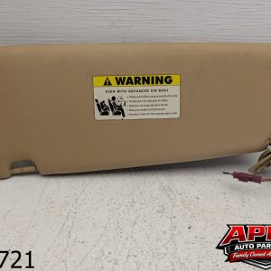 OEM 2005 BMW 530i 3.0L Passenger Right Front Sun Visor Sunvisor W/Mirror Beige