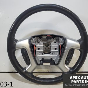 OEM 2010 GMC Acadia 3.6L Steering Wheel Leather Woodgrain Heated Audio Cruise