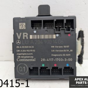 OEM 2012 Mercedes C250 3.0L DOOR CONTROL MODULE FRONT RIGHT PASSENGER