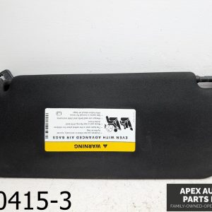 OEM 2012 Mercedes C250 3.0L Front Right Side Sunvisor Sun Visor Black