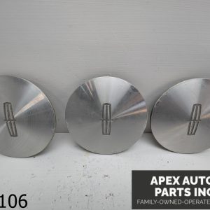 OEM 1995-1997 Lincoln Town Car center cap set of 3 chrome
