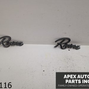 OEM 1981 Buick Riviera 5.0L Side Vintage Pair Plastic Emblems