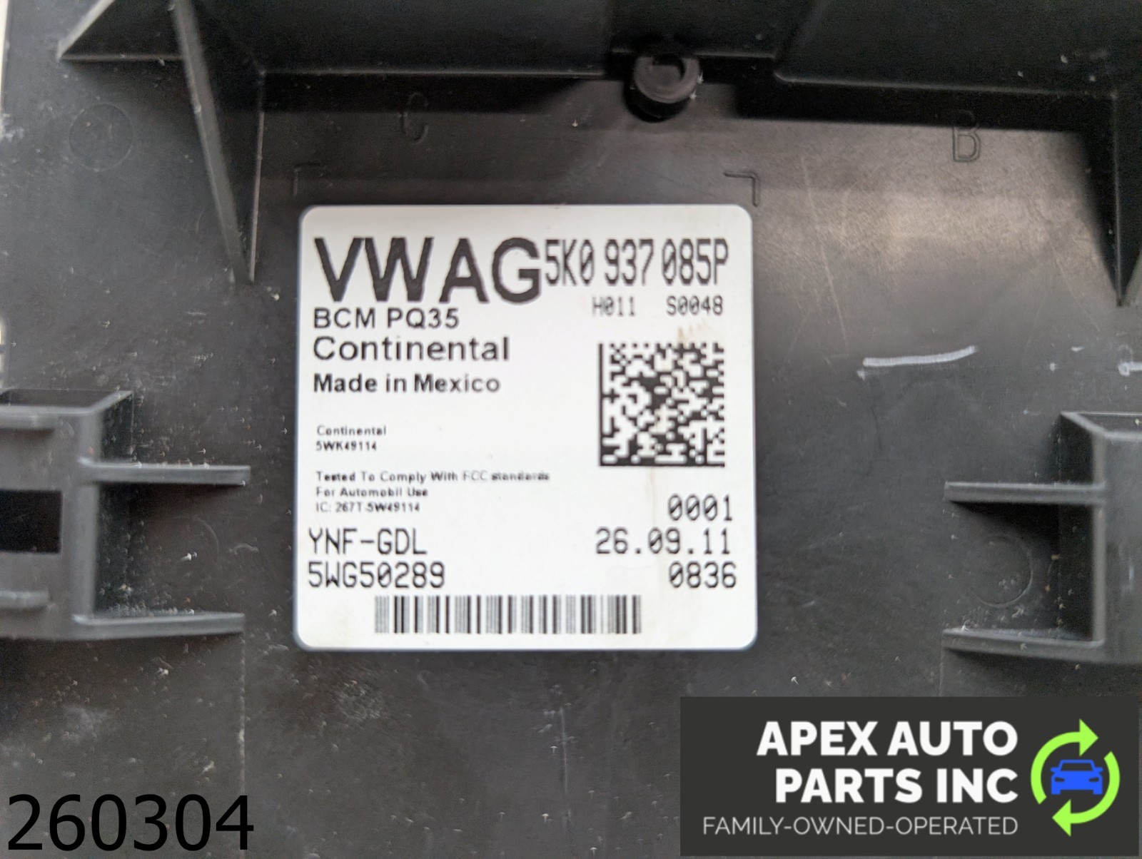 OEM 2012 Volkswagen Passat 2.5L BODY CONTROL MODULE BCM COMPUTER - Image 7