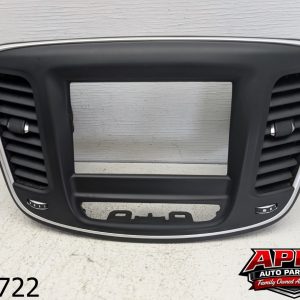 OEM 2015 Chrysler 200 2.4L Radio Dash Bezel Trim Vent Hazard Surround Black