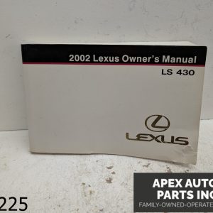 OEM 2002 Lexus LS430 4.3L Owner's Operation User Guide Book Manual