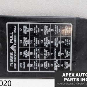 OEM 1991 Chrysler Imperial 3.8L Interior Glove Box Fuse Access Box Lid Cover