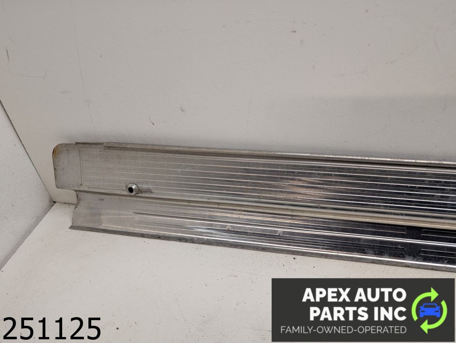 OEM 1979 Chevrolet El Camino 3.9L Chrome Lower Door Sill Trim Plates Molding - Image 8