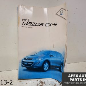 OEM 2009-2012 Mazda CX-9 3.7L Owners Manual start guide with case