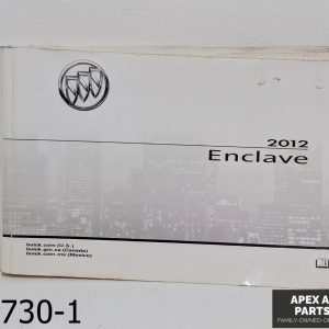 OEM 2008-2012 Buick Enclave 3.6L owners manual