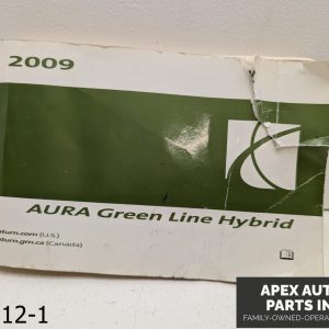 OEM 2007-2009 Saturn Aura Hybrid 2.4L OWNERS MANUAL