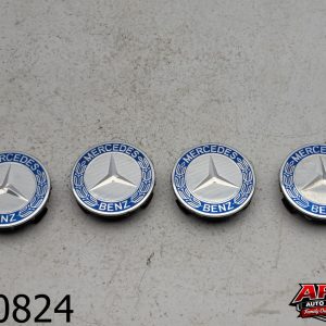 OEM 2010 Mercedes R350 3.5L Set of 4 Mercedes-Benz Blue Center Hub Wheel Caps