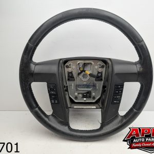 OEM 2012 Ford F-150 3.5L Wood Grain Black Leather Steering Wheel