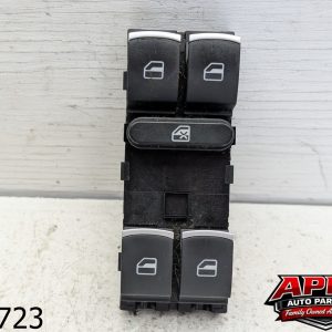 OEM 2012 Volkswagen Passat 2.5L Front Left Master Window Switch W/ Bezel Gray