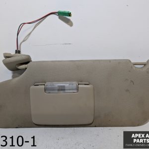 OEM 2010-2012 Ford Taurus 3.5L Driver Sun Visor Sunvisor Beige Illuminated