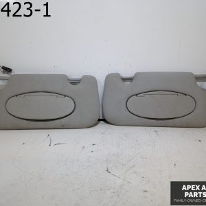 OEM 2007 Mini Cooper 1.6L Sun Visor Shades PAIR (2) Mirrors Lights / Gray