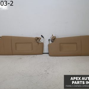 OEM 2009 BMW X3 3L FRONT LEFT & RIGHT SUN VISOR GRAY