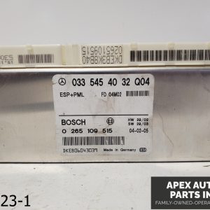OEM 2003-2006 Mercedes E500 5.0L Bosch ABS control module 033 545 40 32