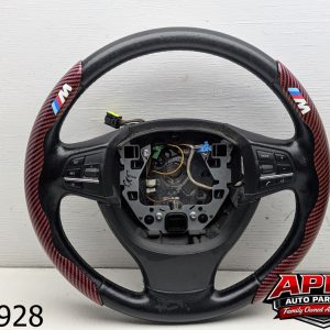 OEM 2011 BMW 528i 3.0L Steering Wheel Black Leather