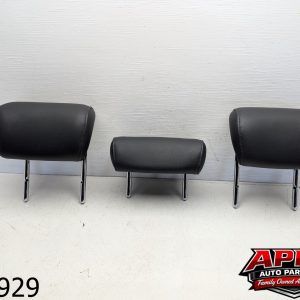 OEM 2010 Audi A4 2.0L Low Profile Rear Headrest Set Of 3 Black