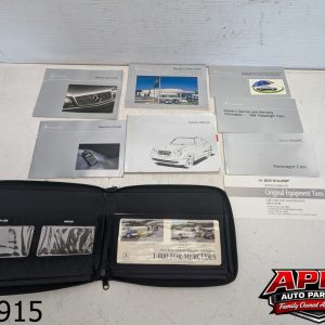 OEM 2001 Mercedes S500 5.0L Owner's Manual Book Case Black