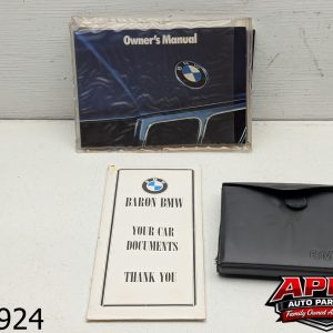 OEM 1989 BMW 535i Owner's Manual Book Case Black CASE