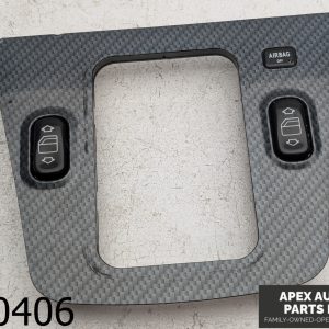 OEM 1998 Mercedes SLK230 2.3L Center Dash Carbon Shifter Shift Bezel w/ Switches