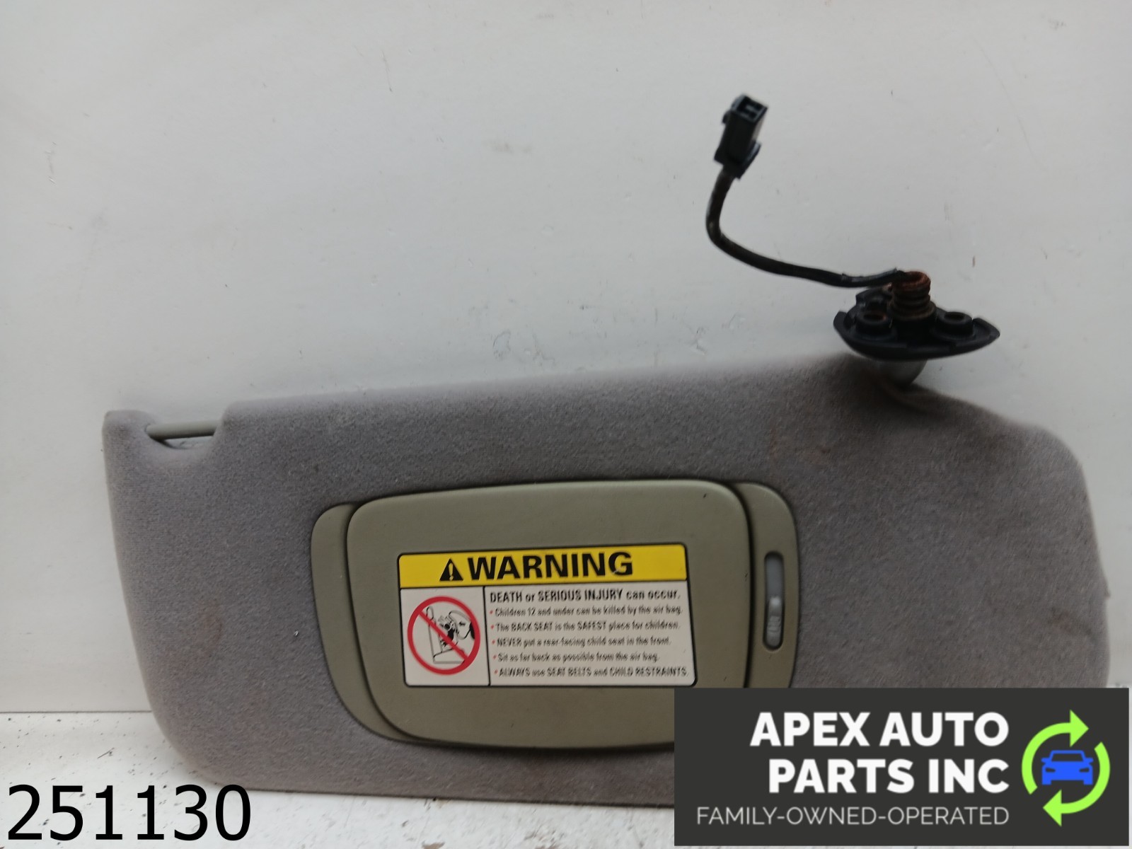 OEM 2000 Jaguar S-Type 3.0L Passenger Sun Visor Mirror Right Sunvisor Grey - Image 3