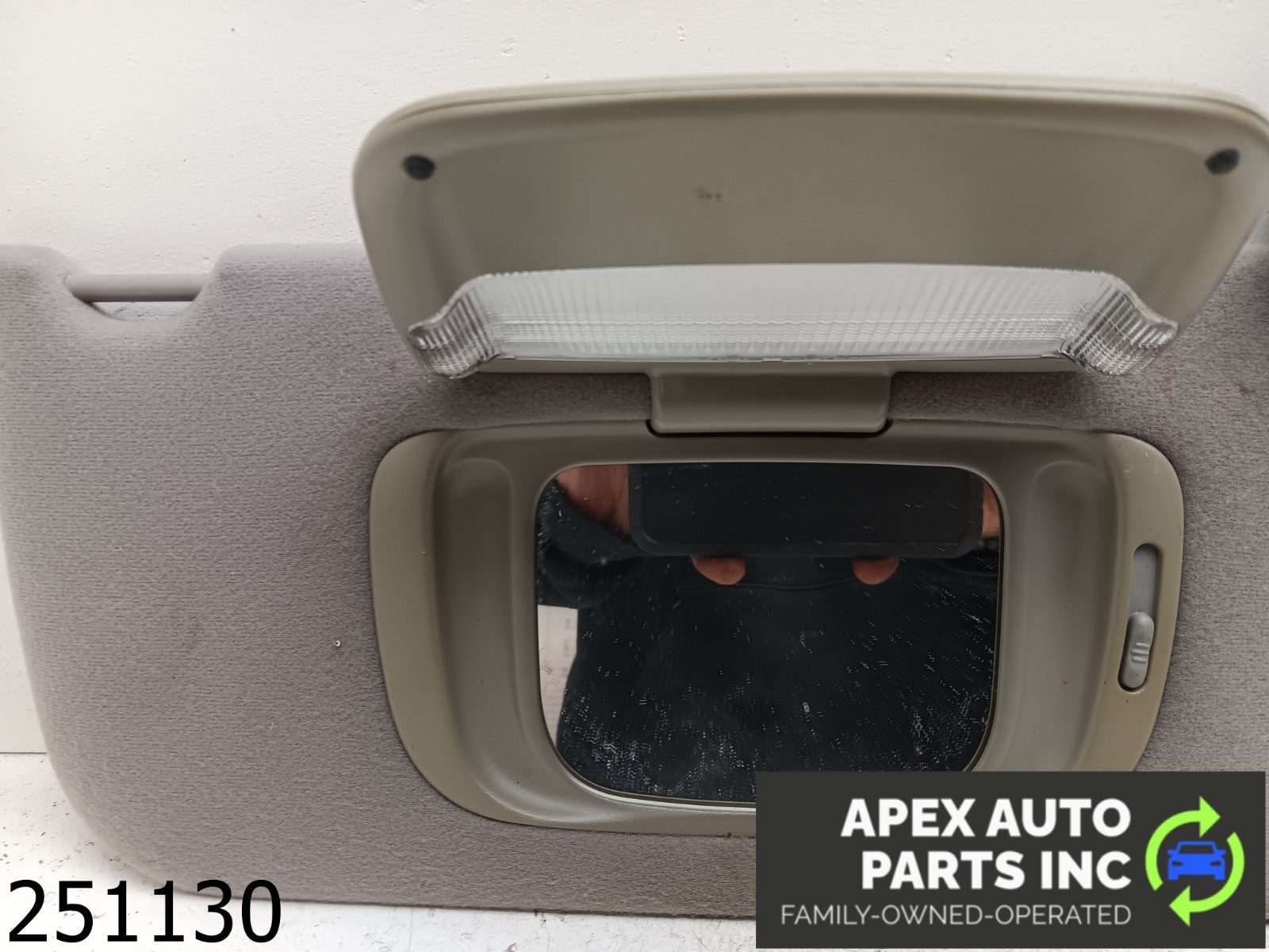 OEM 2000 Jaguar S-Type 3.0L Passenger Sun Visor Mirror Right Sunvisor Grey - Image 5