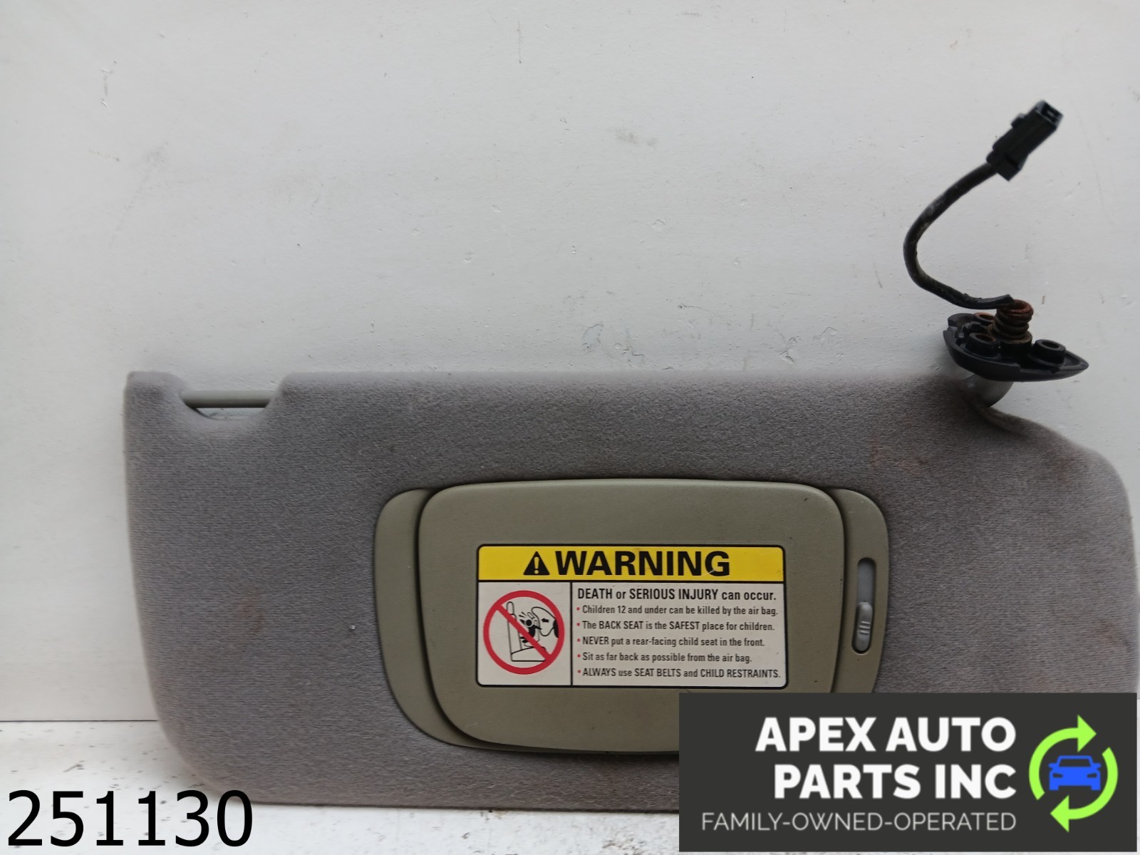 OEM 2000 Jaguar S-Type 3.0L Passenger Sun Visor Mirror Right Sunvisor Grey