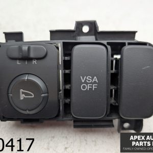 OEM 2008 Acura MDX 3.5L Driver Side Mirror Switch Dash Trim Wood
