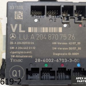 OEM 2010-2012 Mercedes GLK350 3.5L Front Left Side Door Control Module