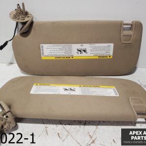 OEM 2011-2021 Jeep Grand Cherokee 5.7L Left Right Cloth Sun Visor Pair Lights