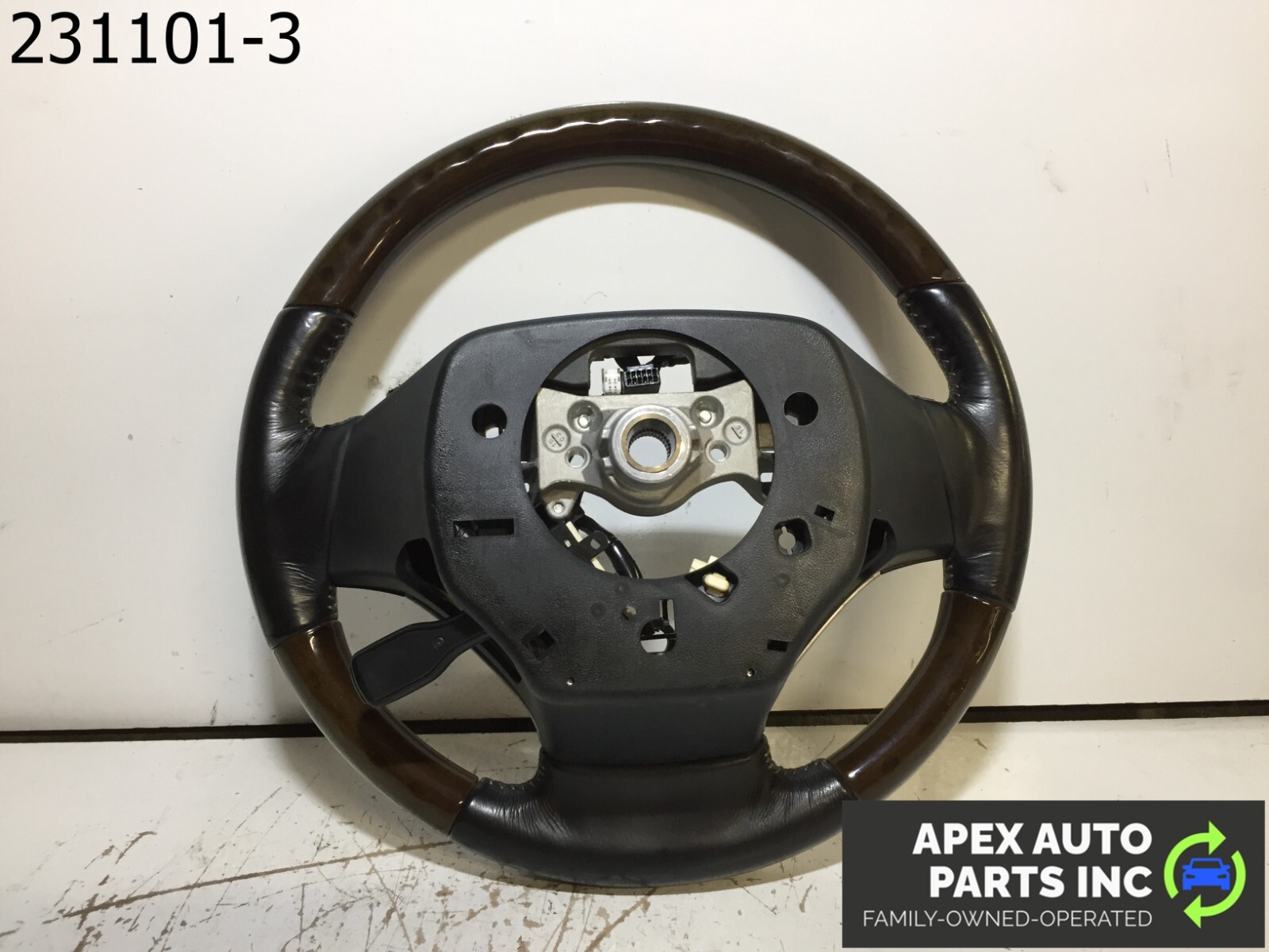 OEM 2015 Lexus ES350 STEERING WHEEL ASSEMBLY BLACK LEATHER WOOD GRAIN - Image 5