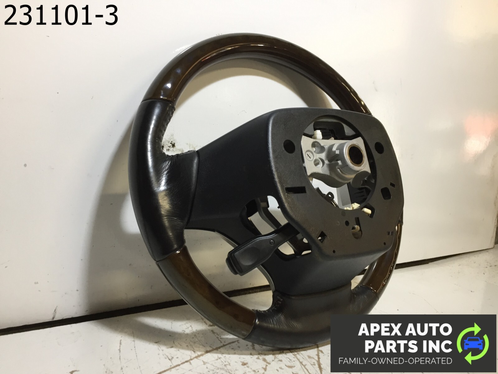 OEM 2015 Lexus ES350 STEERING WHEEL ASSEMBLY BLACK LEATHER WOOD GRAIN - Image 6