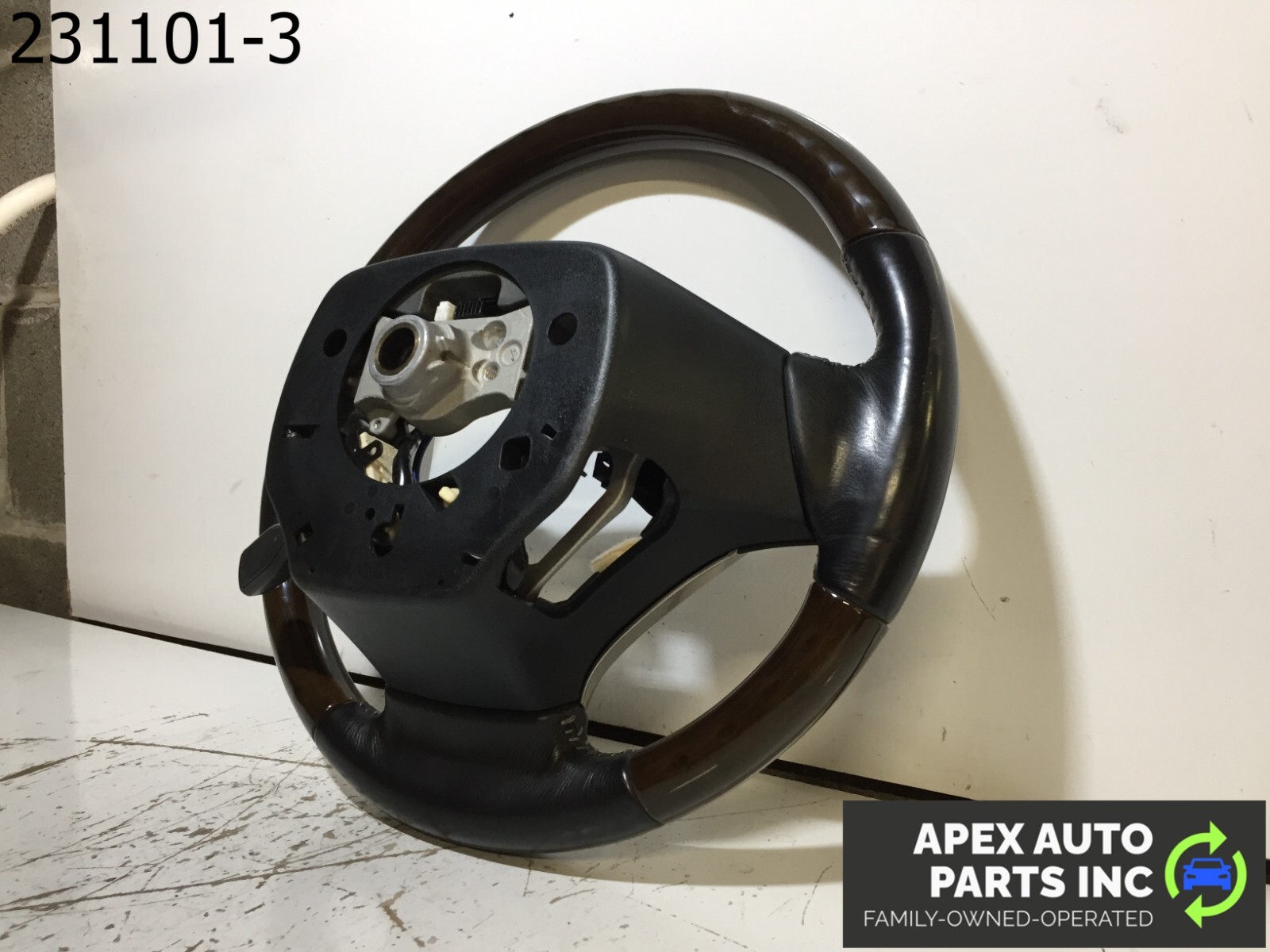 OEM 2015 Lexus ES350 STEERING WHEEL ASSEMBLY BLACK LEATHER WOOD GRAIN - Image 7