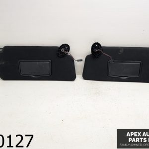 OEM 2019 Ford Explorer 3.5L Driver Passenger Sun Visors Black w/ Illumination