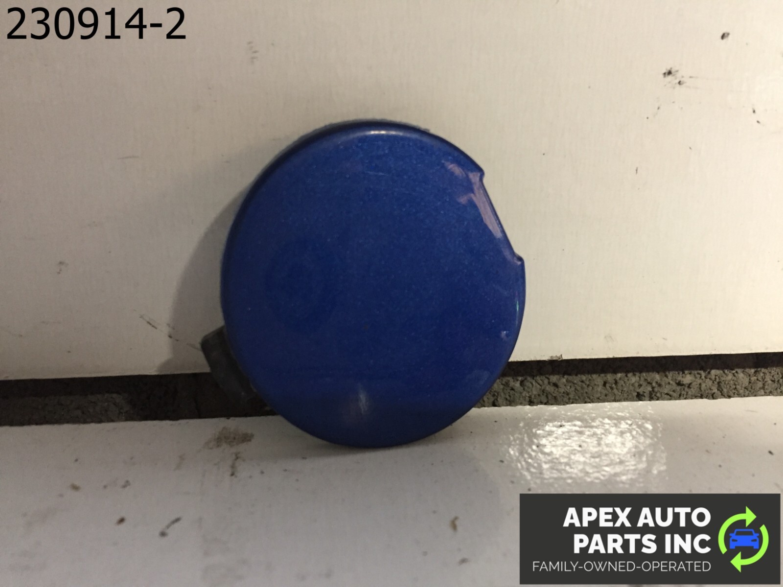 08-16 MITSUBISHI LANCER REAR BUMPER TOW HOOK COVER CAP BLUE - Image 3