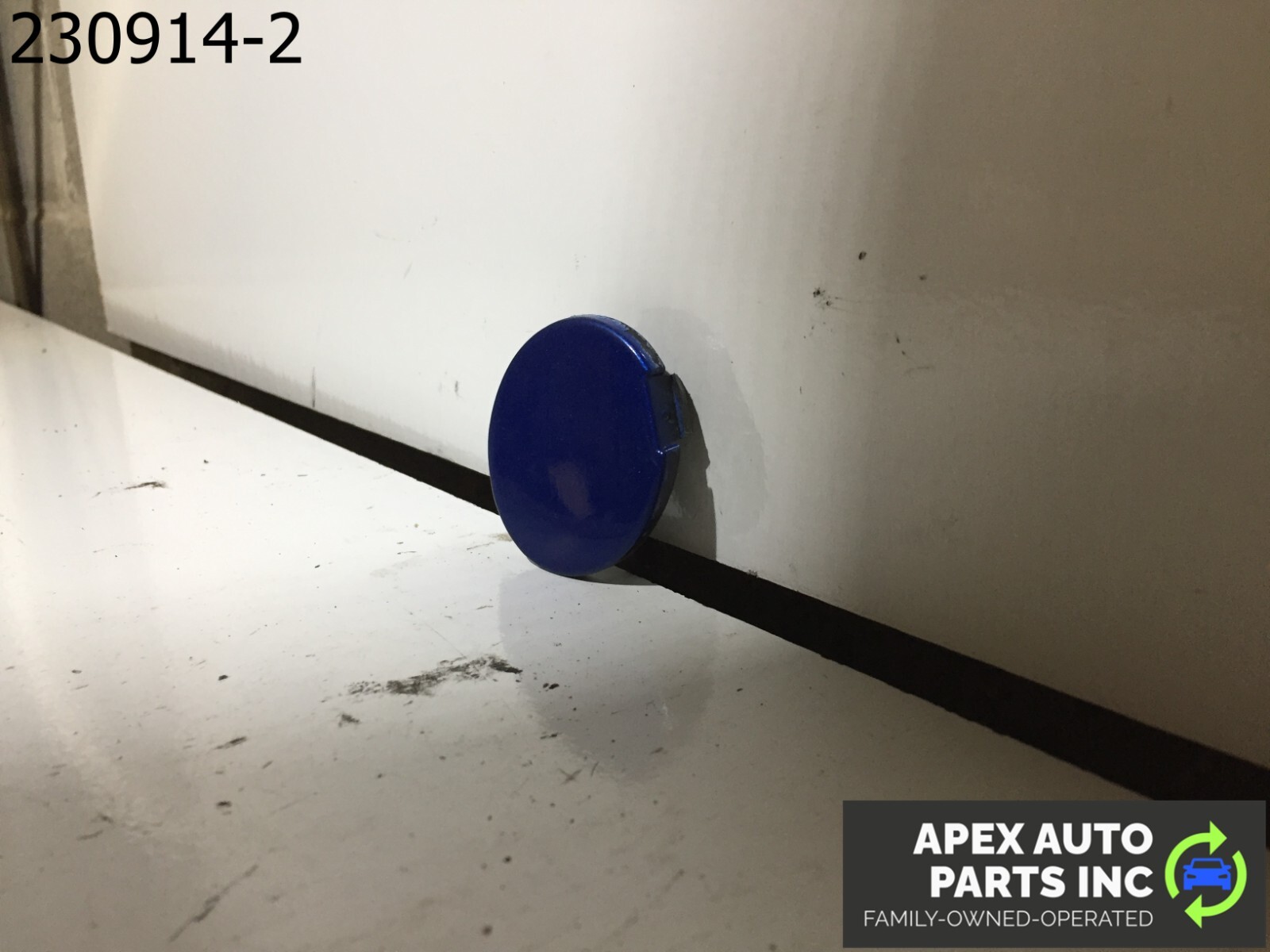 08-16 MITSUBISHI LANCER REAR BUMPER TOW HOOK COVER CAP BLUE