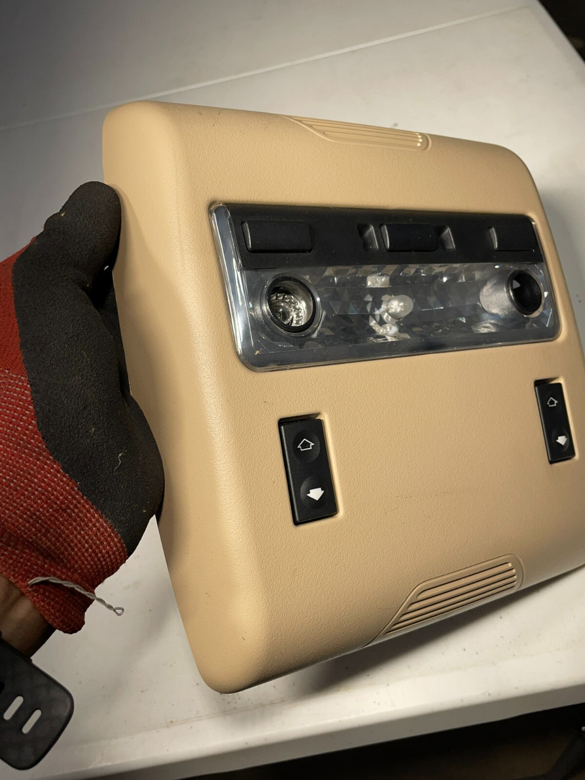 2000-06 BMW E53 X5 Rear Top Upper Interior Dome Light Lamp Assembly TAN OEM - Image 3