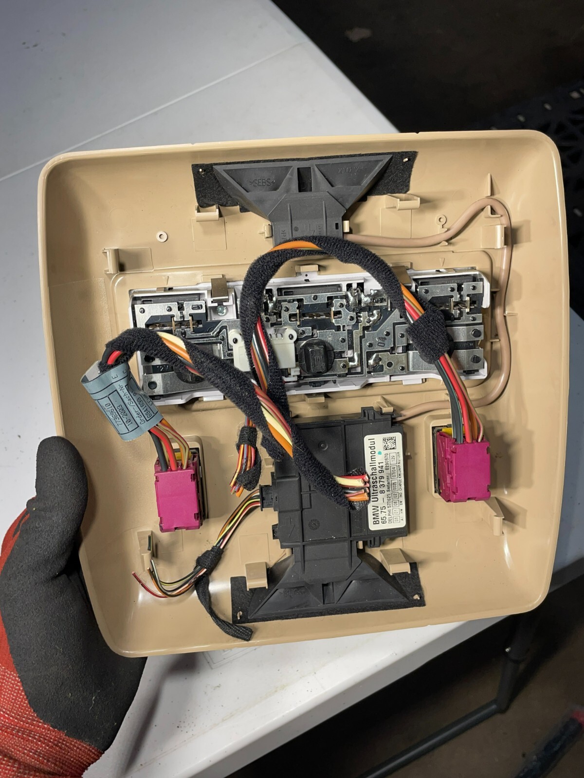 2000-06 BMW E53 X5 Rear Top Upper Interior Dome Light Lamp Assembly TAN OEM - Image 7