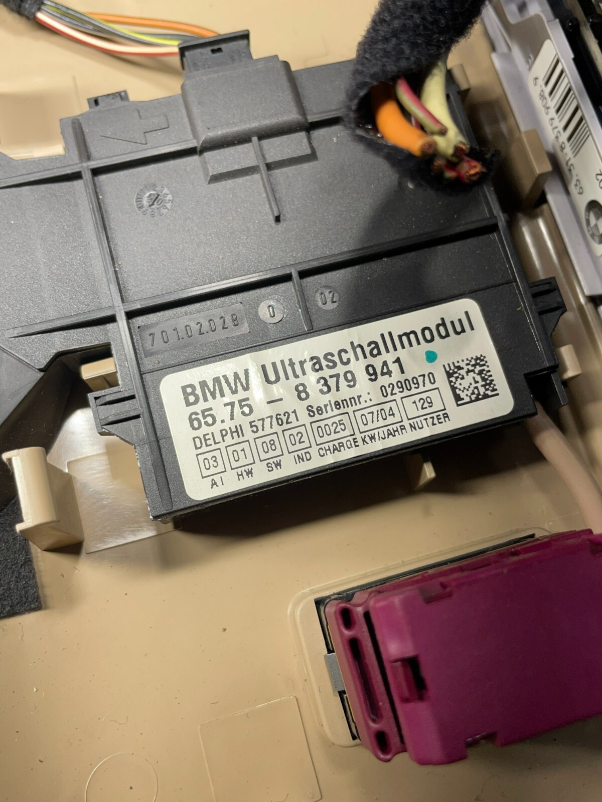 2000-06 BMW E53 X5 Rear Top Upper Interior Dome Light Lamp Assembly TAN OEM - Image 9